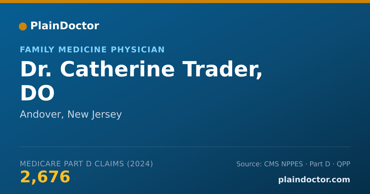 Shareable card for Catherine Trader, DO - Family Medicine Physician, Andover, NJ