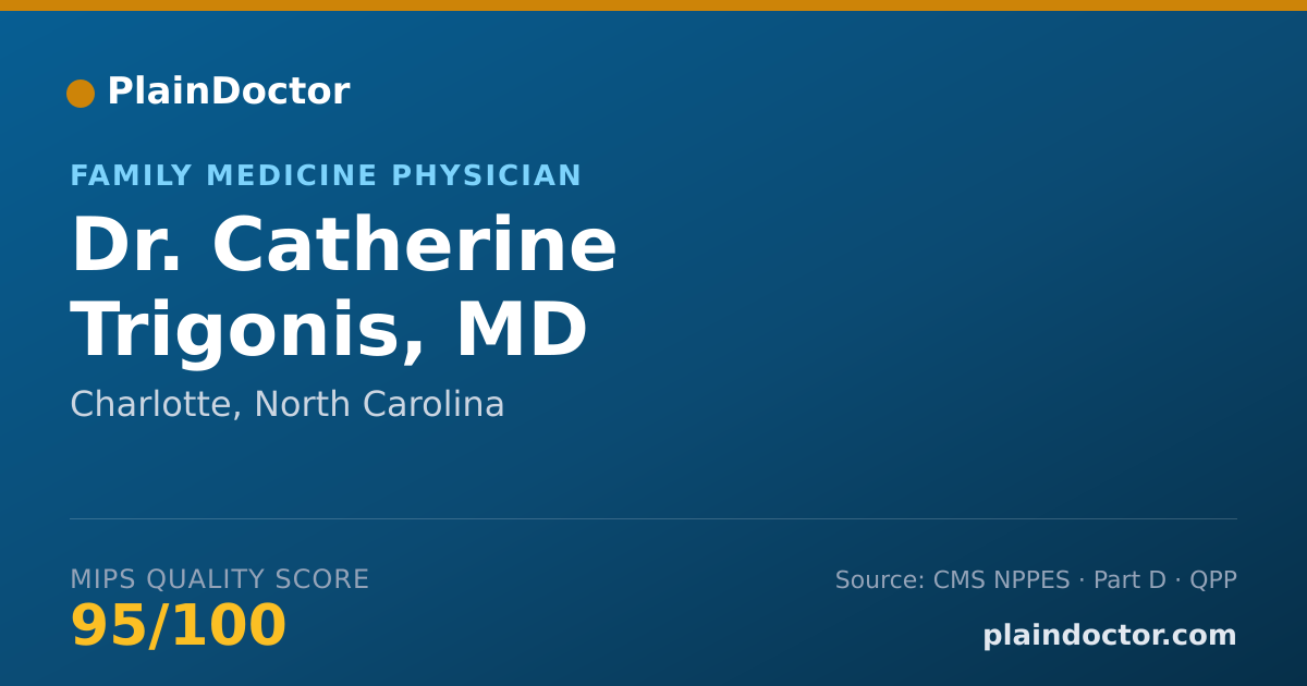 Shareable card for Catherine Trigonis, MD - Family Medicine Physician, Charlotte, NC