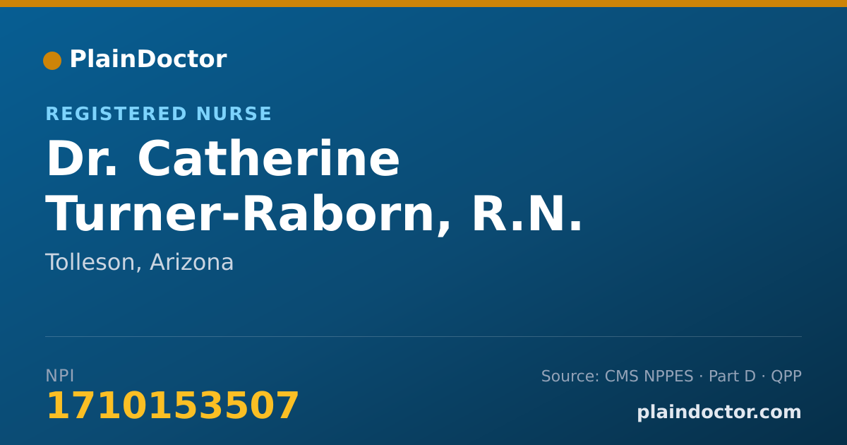 Shareable card for Catherine Turner-Raborn, R.N. - Registered Nurse, Tolleson, AZ