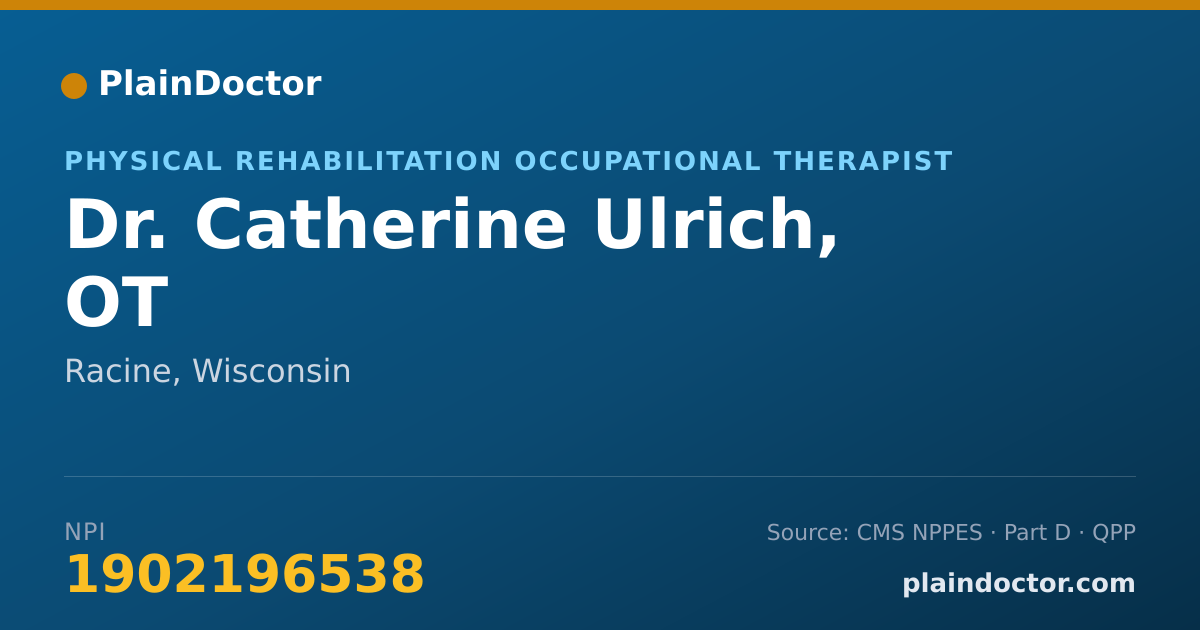 Shareable card for Catherine Ulrich, OT - Physical Rehabilitation Occupational Therapist, Racine, WI