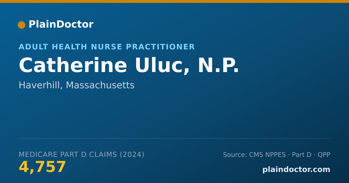 Shareable card for Catherine Uluc, N.P. - Adult Health Nurse Practitioner, Haverhill, MA