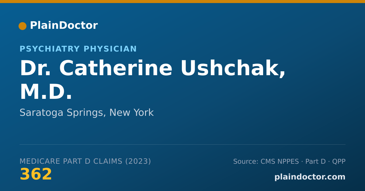Shareable card for Catherine Ushchak, M.D. - Psychiatry Physician, Saratoga Springs, NY