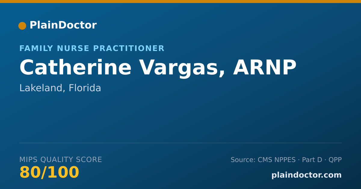Shareable card for Catherine Vargas, ARNP - Family Nurse Practitioner, Lakeland, FL