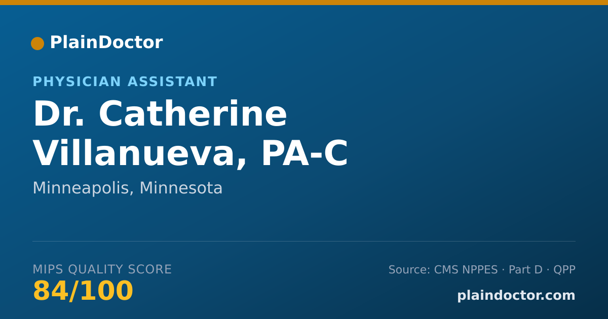 Shareable card for Catherine Villanueva, PA-C - Physician Assistant, Minneapolis, MN