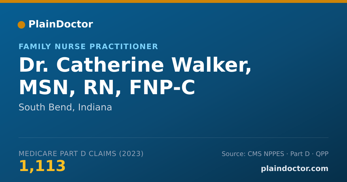 Shareable card for Catherine Walker, MSN, RN, FNP-C - Family Nurse Practitioner, South Bend, IN