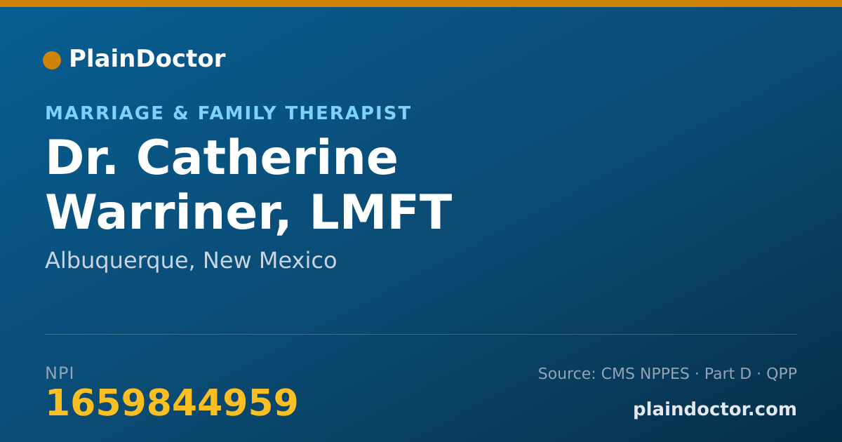 Shareable card for Catherine Warriner, LMFT - Marriage & Family Therapist, Albuquerque, NM