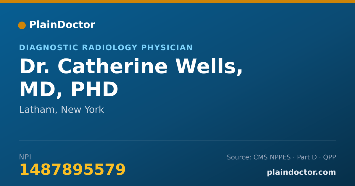 Shareable card for Catherine Wells, MD, PHD - Diagnostic Radiology Physician, Latham, NY