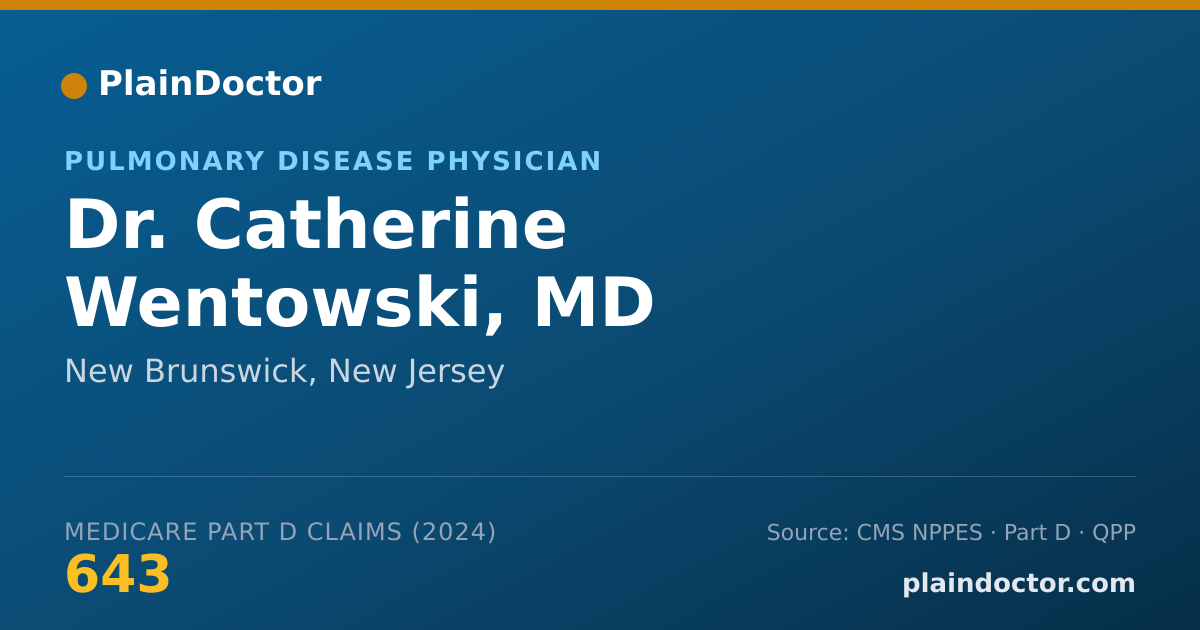 Shareable card for Catherine Wentowski, MD - Pulmonary Disease Physician, New Brunswick, NJ