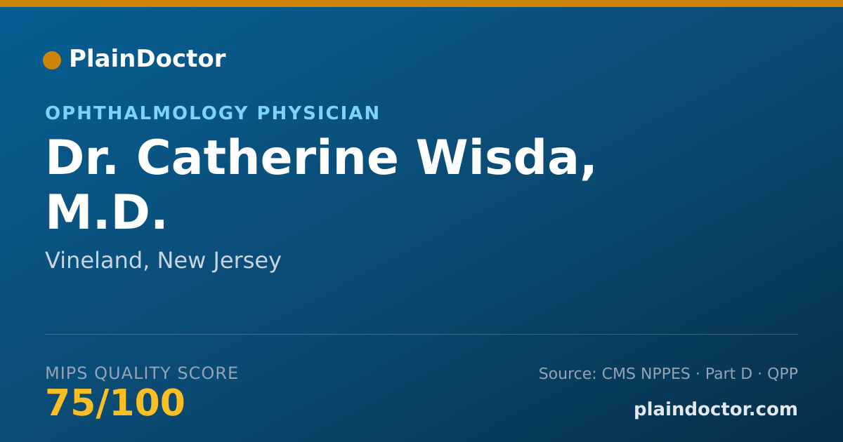 Shareable card for Catherine Wisda, M.D. - Ophthalmology Physician, Vineland, NJ