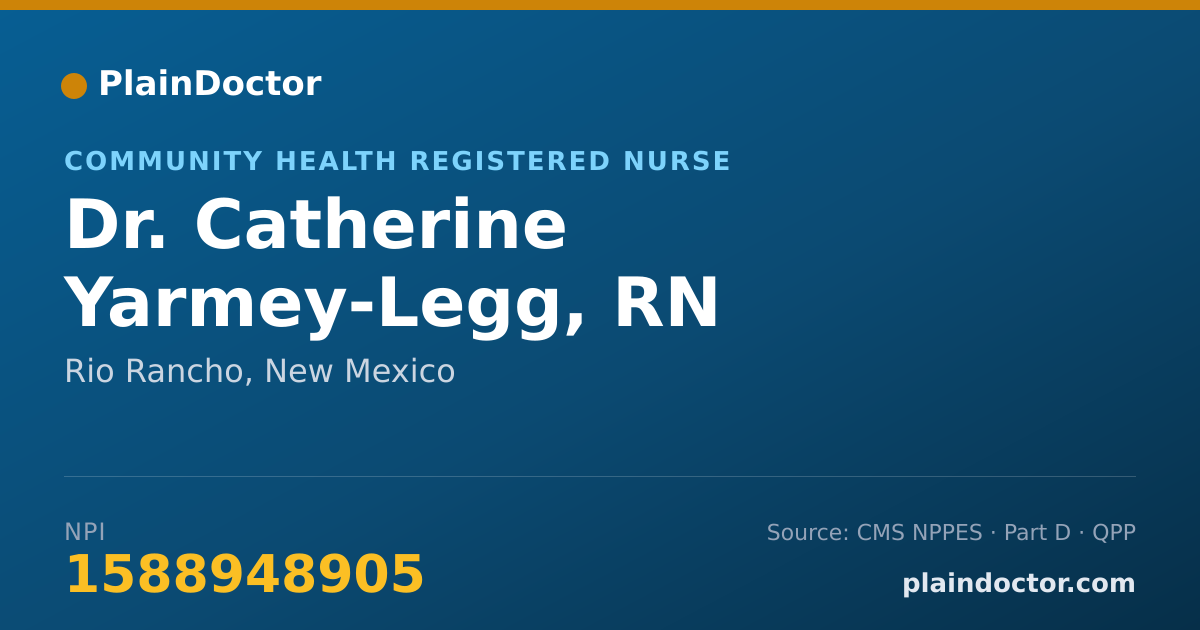 Shareable card for Catherine Yarmey-Legg, RN - Community Health Registered Nurse, Rio Rancho, NM