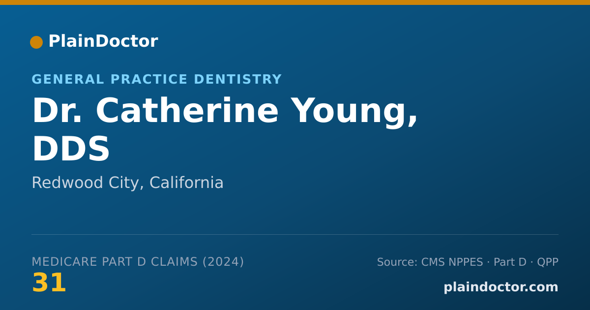 Shareable card for Catherine Young, DDS - Dentist, Redwood City, CA