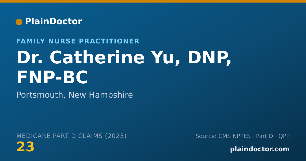 Shareable card for Catherine Yu, DNP, FNP-BC - Family Nurse Practitioner, Portsmouth, NH