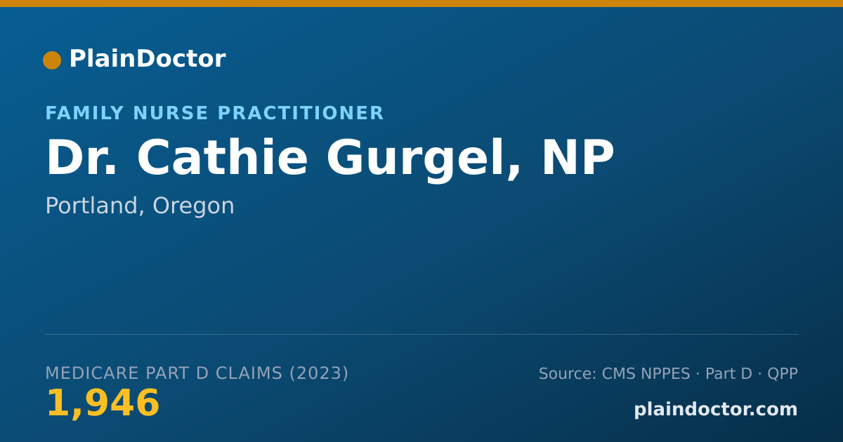 Shareable card for Cathie Gurgel, NP - Family Nurse Practitioner, Portland, OR