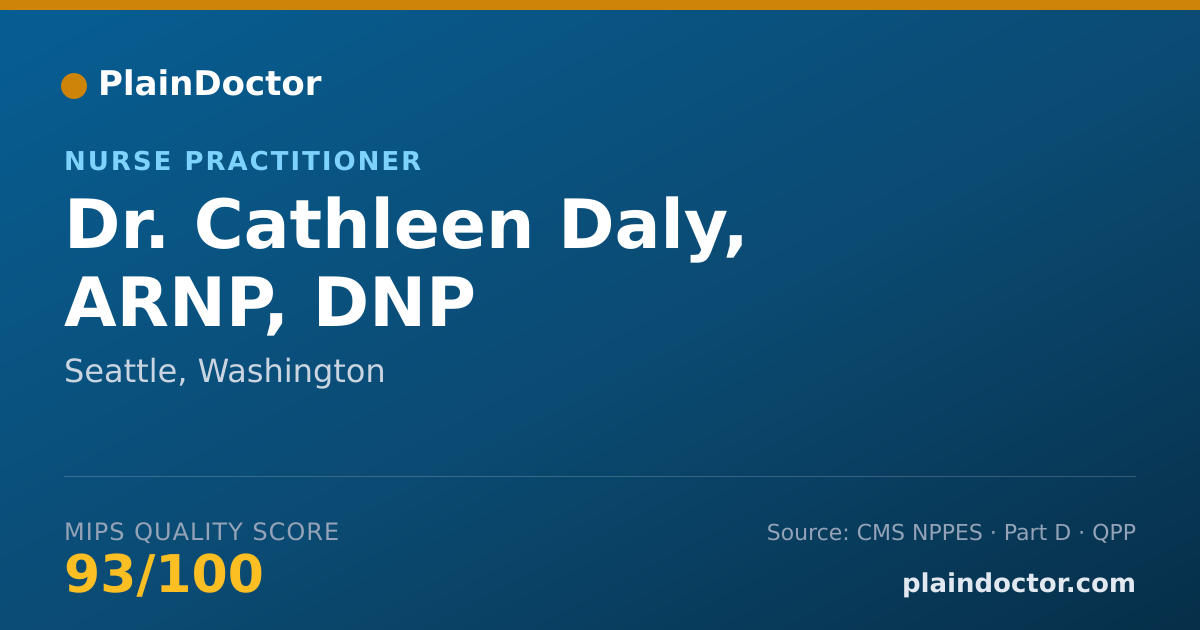 Shareable card for Cathleen Daly, ARNP, DNP - Hospice and Palliative Medicine (Family Medicine) Physician, Seattle, WA