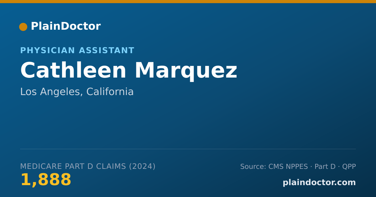 Shareable card for Cathleen Marquez - Physician Assistant, Los Angeles, CA