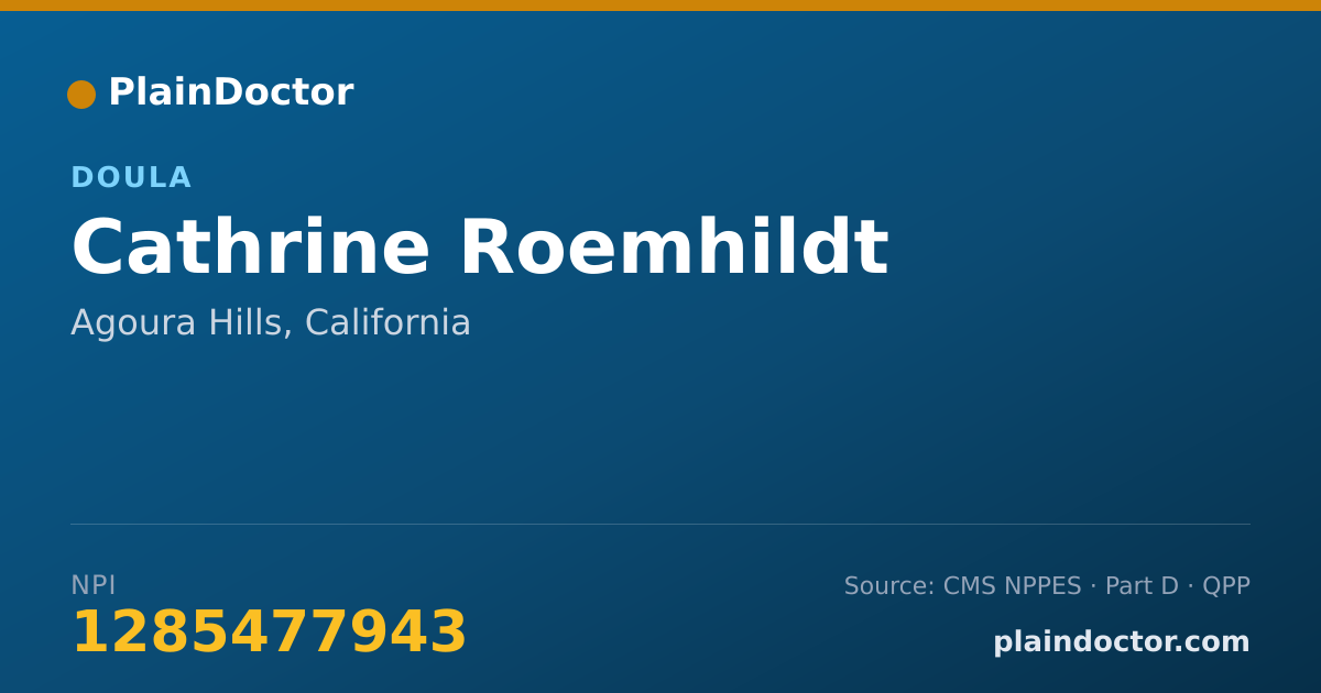 Shareable card for Cathrine Roemhildt - Doula, Agoura Hills, CA