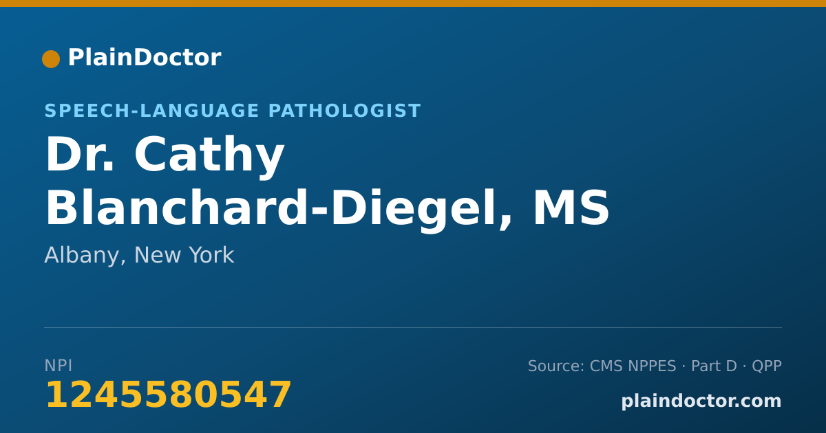Shareable card for Cathy Blanchard-Diegel, MS TSHH - Speech-Language Pathologist, Albany, NY