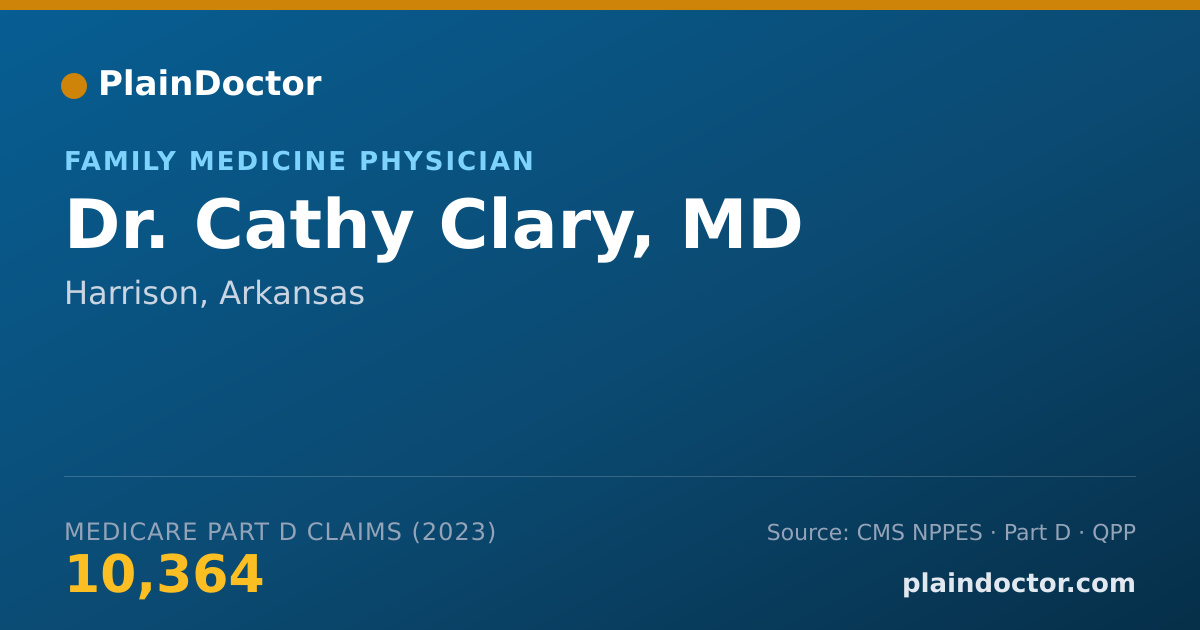 Shareable card for Cathy Clary, MD - Family Medicine Physician, Harrison, AR