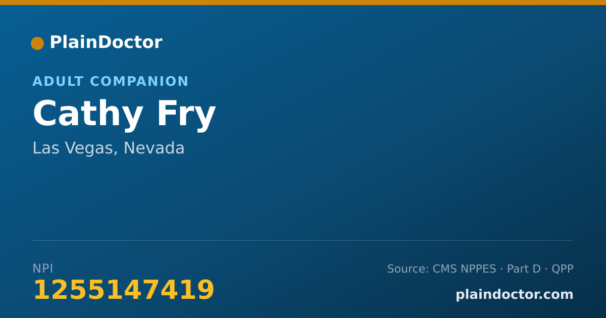 Shareable card for Cathy Fry - Adult Companion, Las Vegas, NV