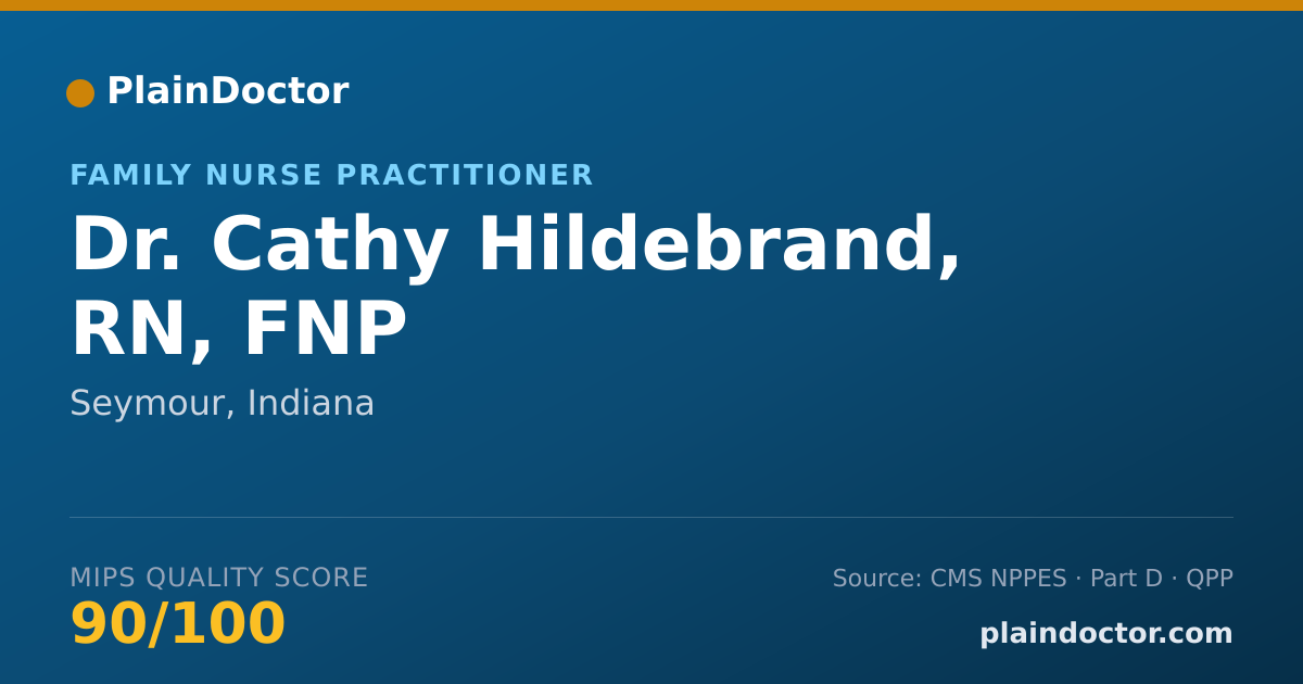 Shareable card for Cathy Hildebrand, RN, FNP - Family Nurse Practitioner, Seymour, IN