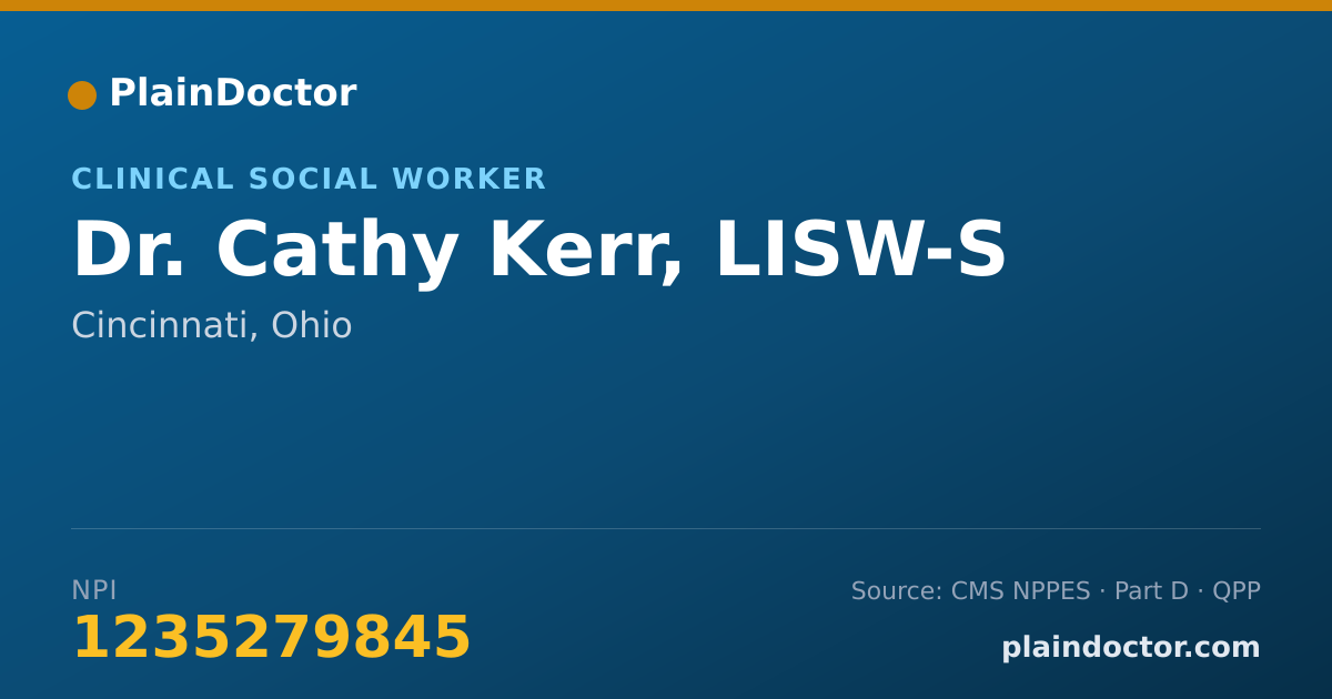 Shareable card for Cathy Kerr, LISW-S - Clinical Social Worker, Cincinnati, OH