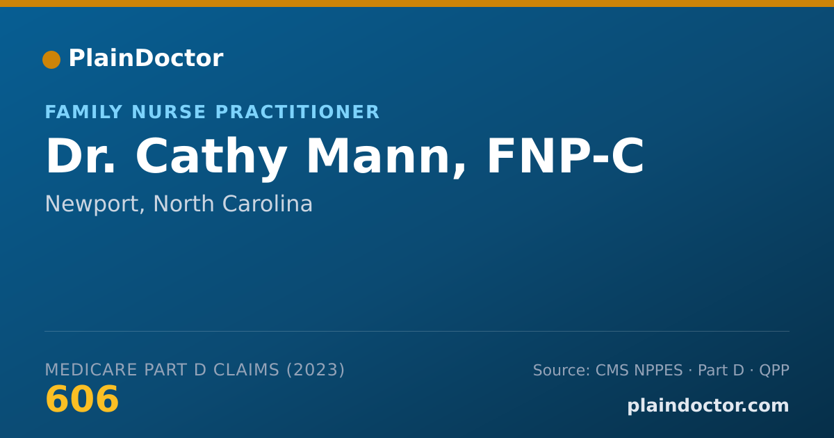 Shareable card for Cathy Mann, FNP-C - Family Nurse Practitioner, Newport, NC