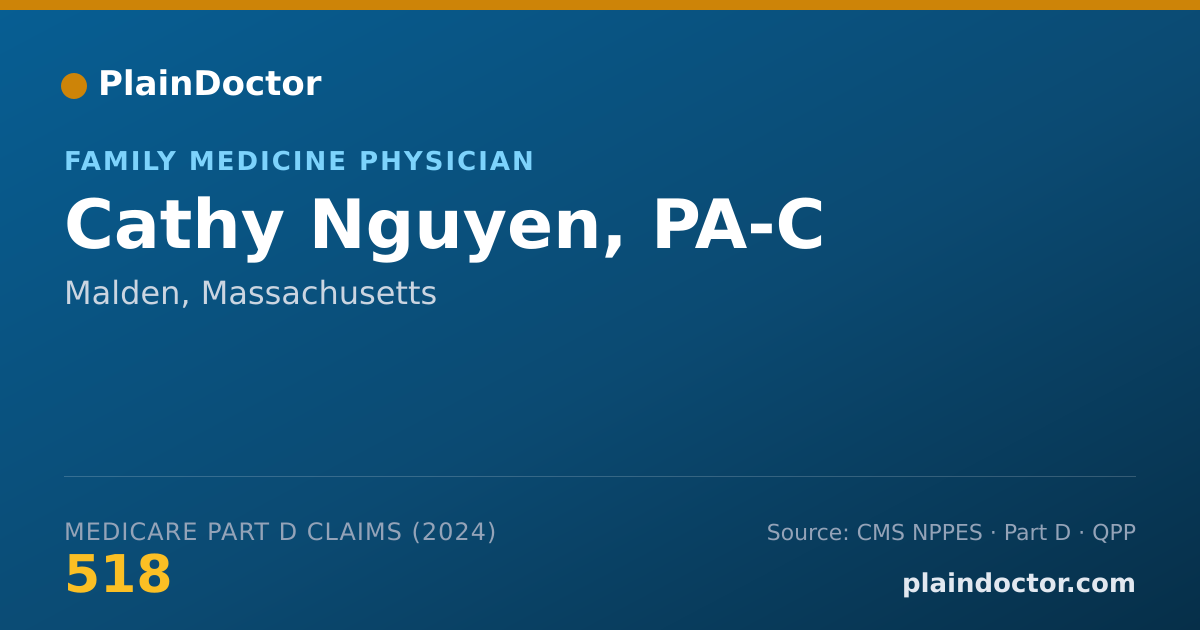 Shareable card for Cathy Nguyen, PA-C - Family Medicine Physician, Malden, MA