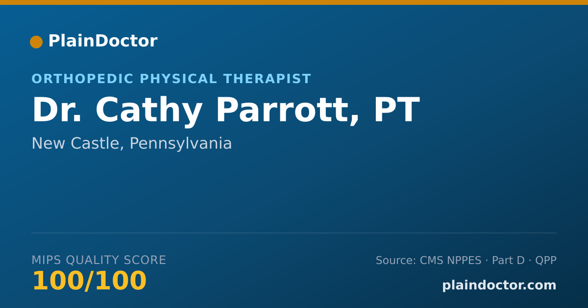 Shareable card for Cathy Parrott, PT - Orthopedic Physical Therapist, New Castle, PA