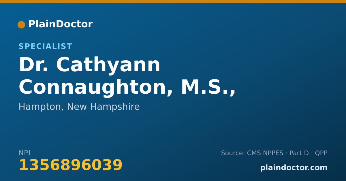 Shareable card for Cathyann Connaughton, M.S., OTR/L - Specialist, Hampton, NH