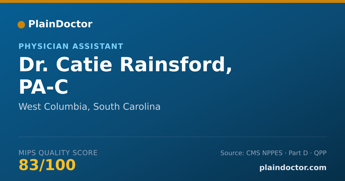 Shareable card for Catie Rainsford, PA-C - Physician Assistant, West Columbia, SC