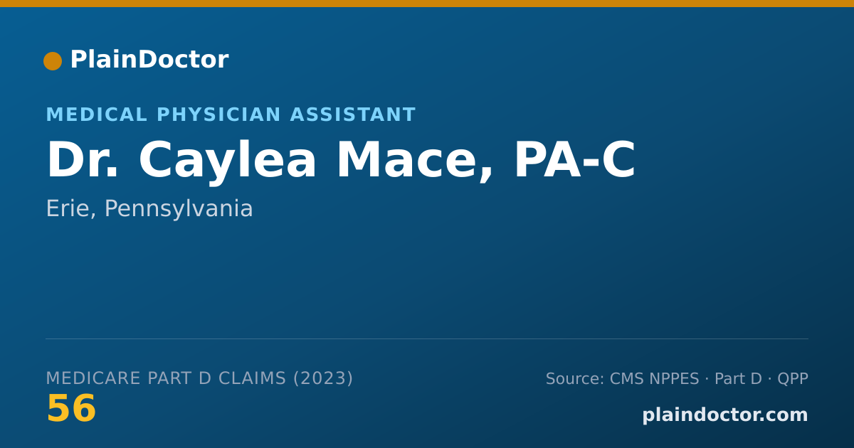 Shareable card for Caylea Mace, PA-C - Medical Physician Assistant, Erie, PA