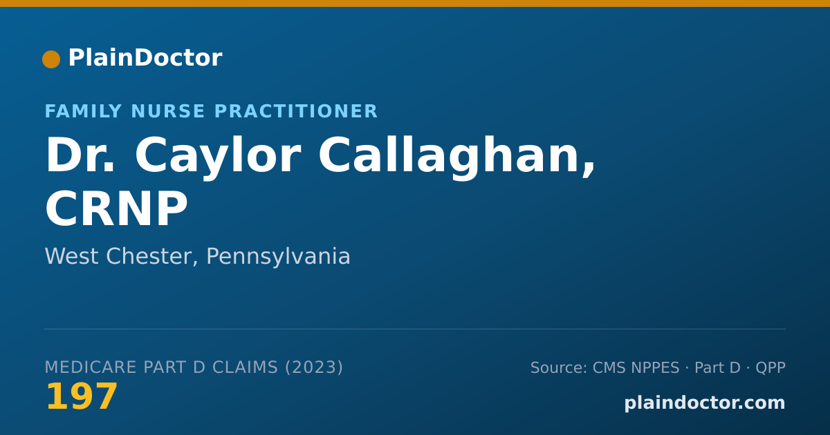 Shareable card for Caylor Callaghan, CRNP - Family Nurse Practitioner, West Chester, PA