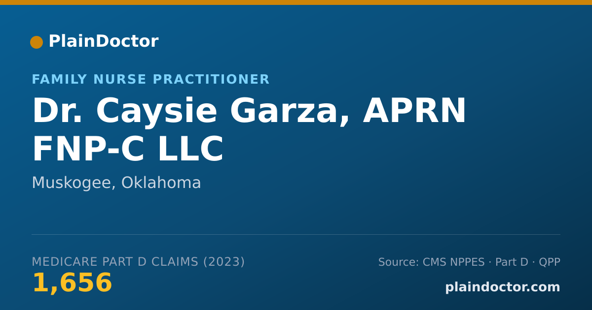 Shareable card for Caysie Garza, APRN FNP-C LLC - Family Nurse Practitioner, Muskogee, OK