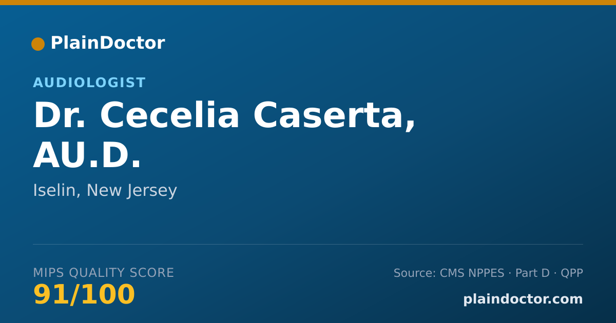 Shareable card for Cecelia Caserta, AU.D. - Audiologist, Iselin, NJ
