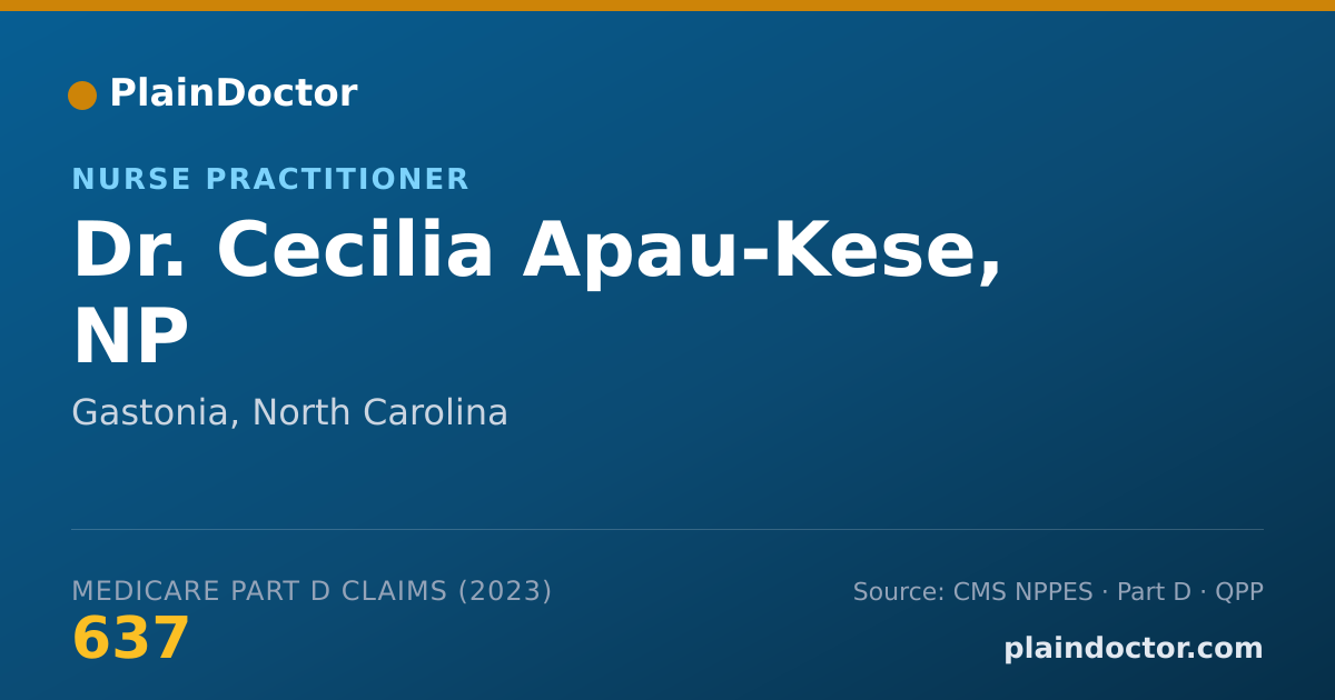 Shareable card for Cecilia Apau-Kese, NP - Nurse Practitioner, Gastonia, NC