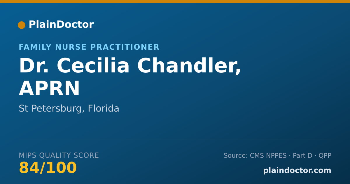 Shareable card for Cecilia Chandler, APRN - Family Nurse Practitioner, St Petersburg, FL