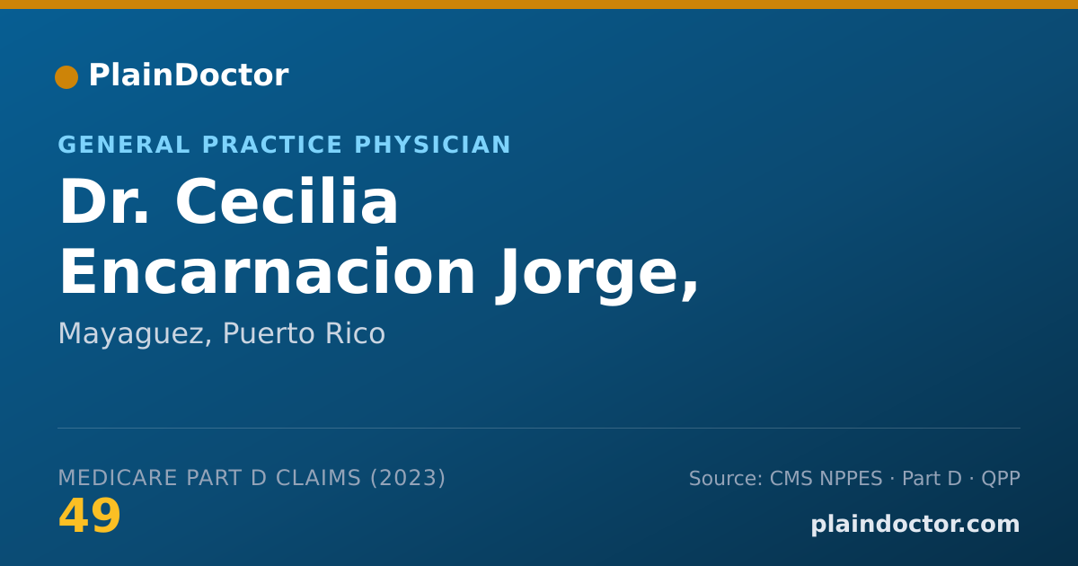 Shareable card for Cecilia Encarnacion Jorge, M.D. - General Practice Physician, Mayaguez, PR