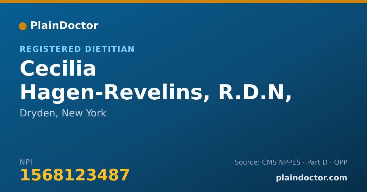 Shareable card for Cecilia Hagen-Revelins, R.D.N, C.D.N - Registered Dietitian, Dryden, NY