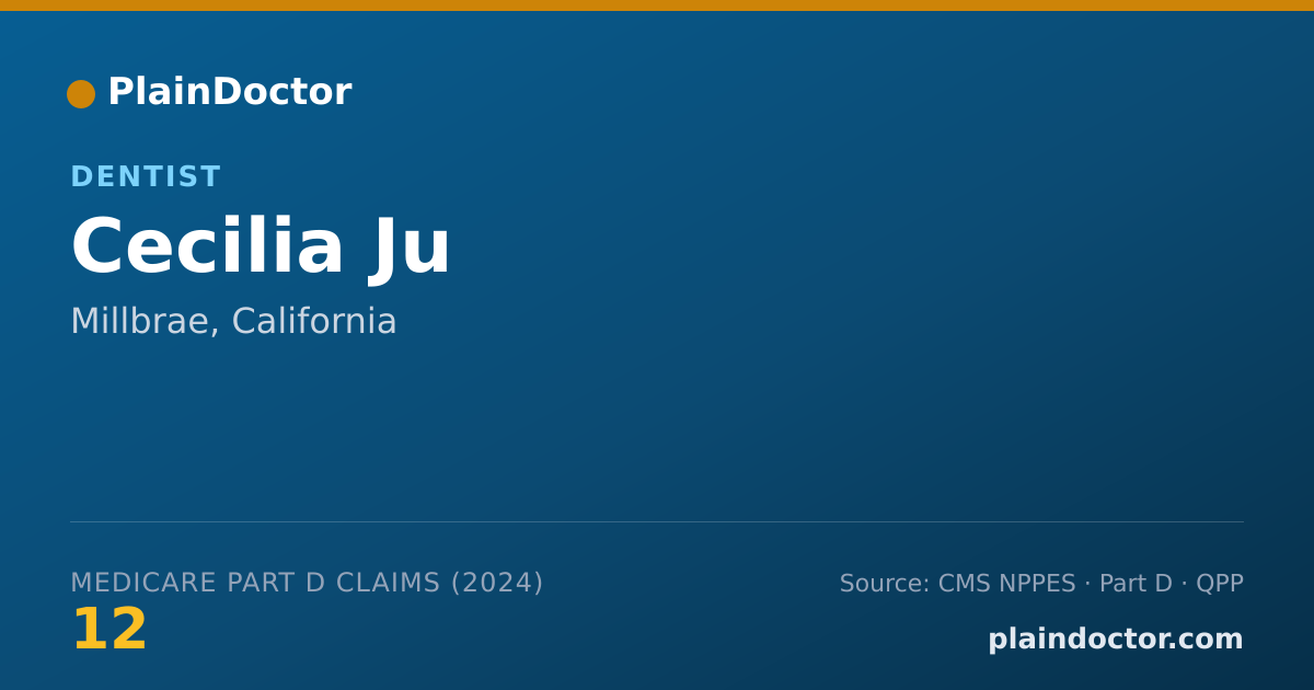 Shareable card for Cecilia Ju - Dentist, Millbrae, CA