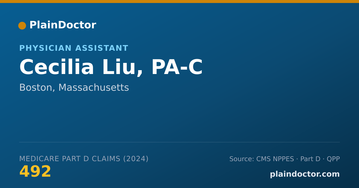 Shareable card for Cecilia Liu, PA-C - Physician Assistant, Boston, MA