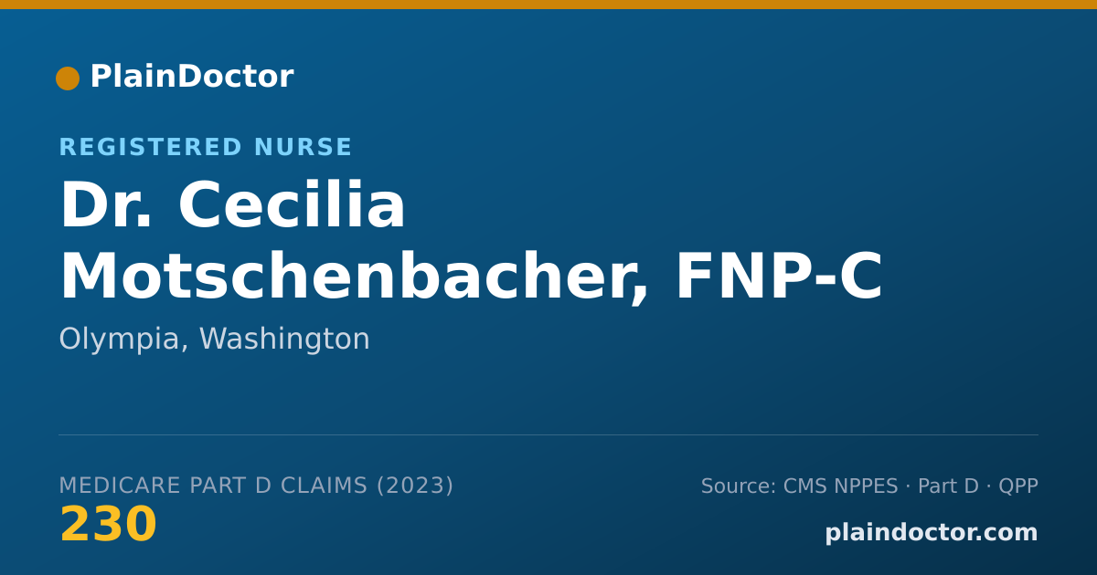 Shareable card for Cecilia Motschenbacher, FNP-C - Registered Nurse, Olympia, WA