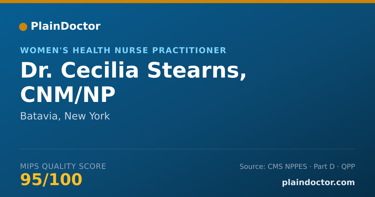 Shareable card for Cecilia Stearns, CNM/NP - Women's Health Nurse Practitioner, Batavia, NY