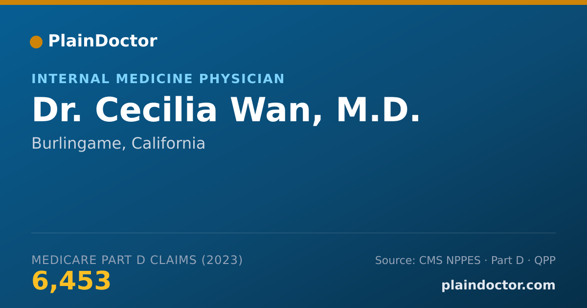 Shareable card for Cecilia Wan, M.D. - Internal Medicine Physician, Burlingame, CA