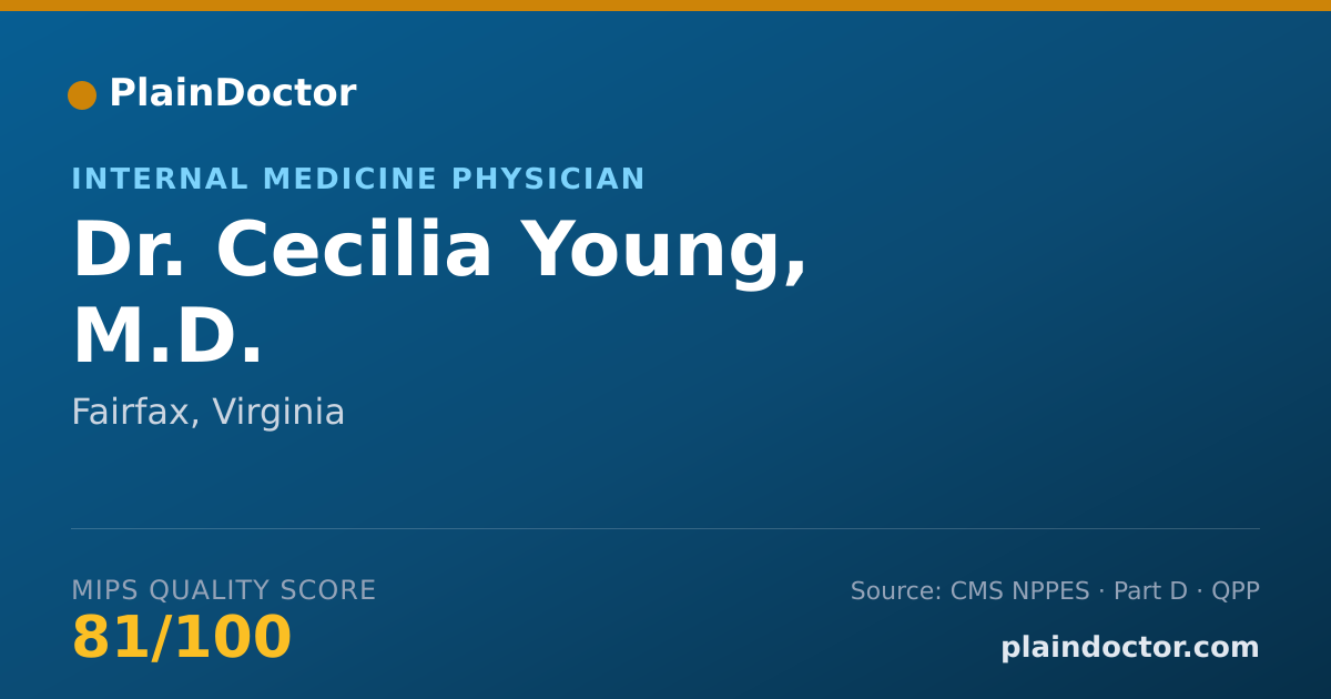 Shareable card for Cecilia Young, M.D. - Internal Medicine Physician, Fairfax, VA