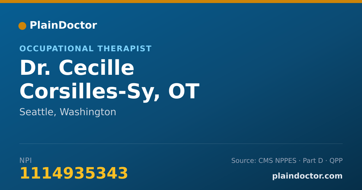Shareable card for Cecille Corsilles-Sy, OT - Occupational Therapist, Seattle, WA