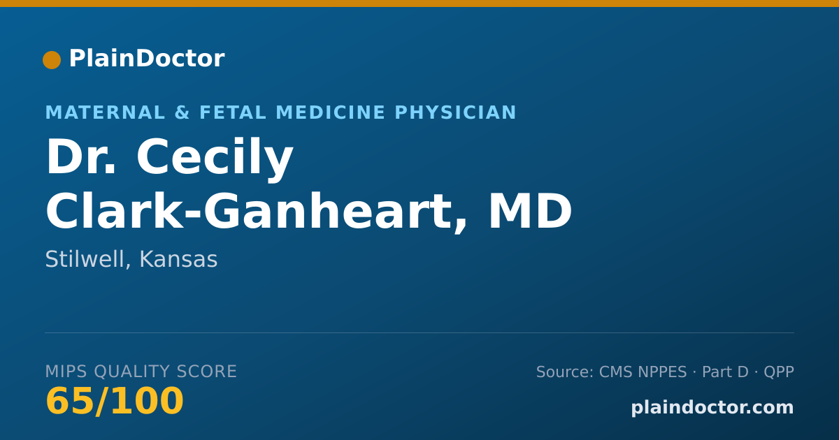 Shareable card for Cecily Clark-Ganheart, MD - Maternal & Fetal Medicine Physician, Stilwell, KS