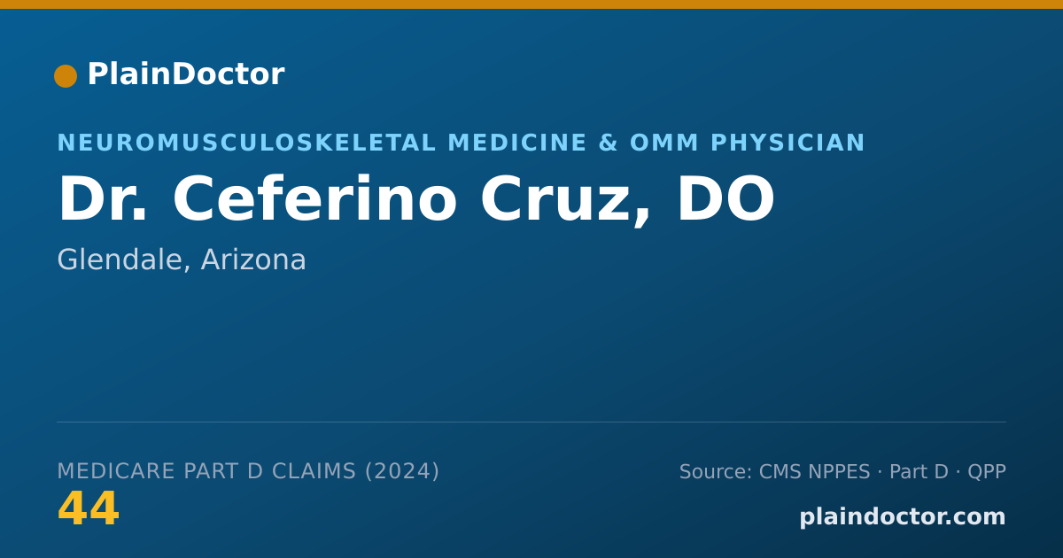Shareable card for Ceferino Cruz, DO - Family Medicine Physician, Glendale, AZ