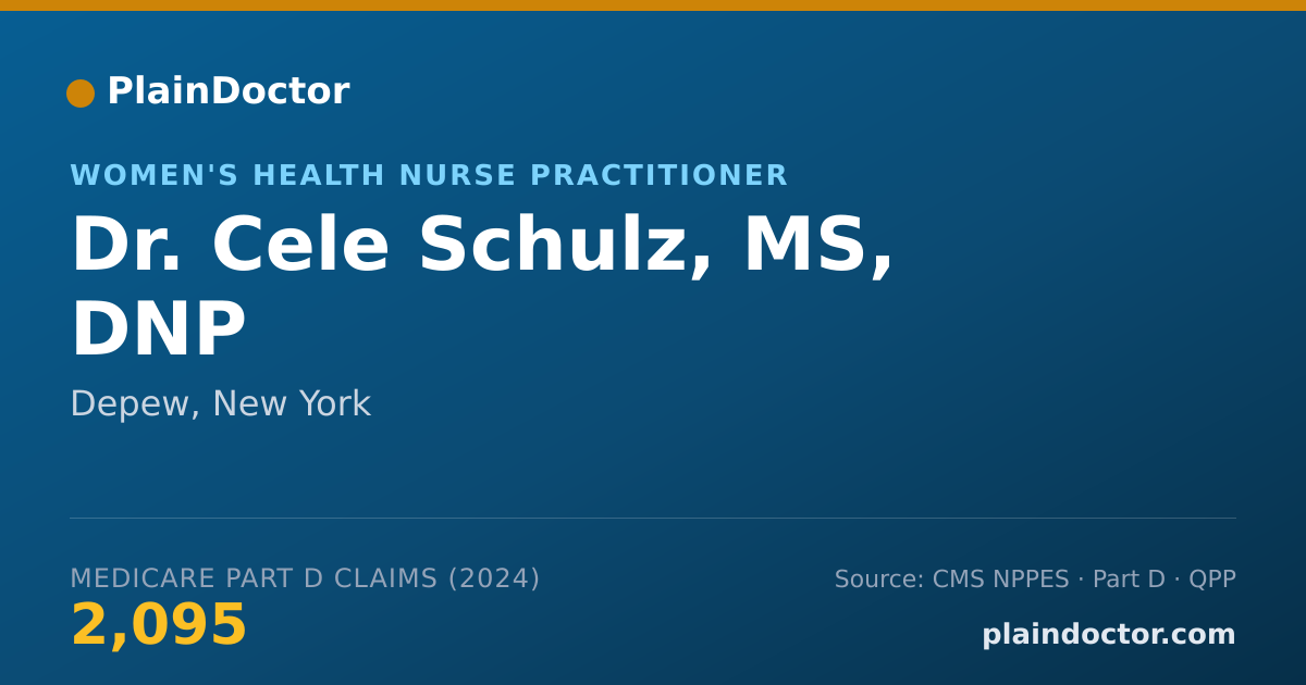 Shareable card for Cele Schulz, MS, DNP - Women's Health Nurse Practitioner, Depew, NY
