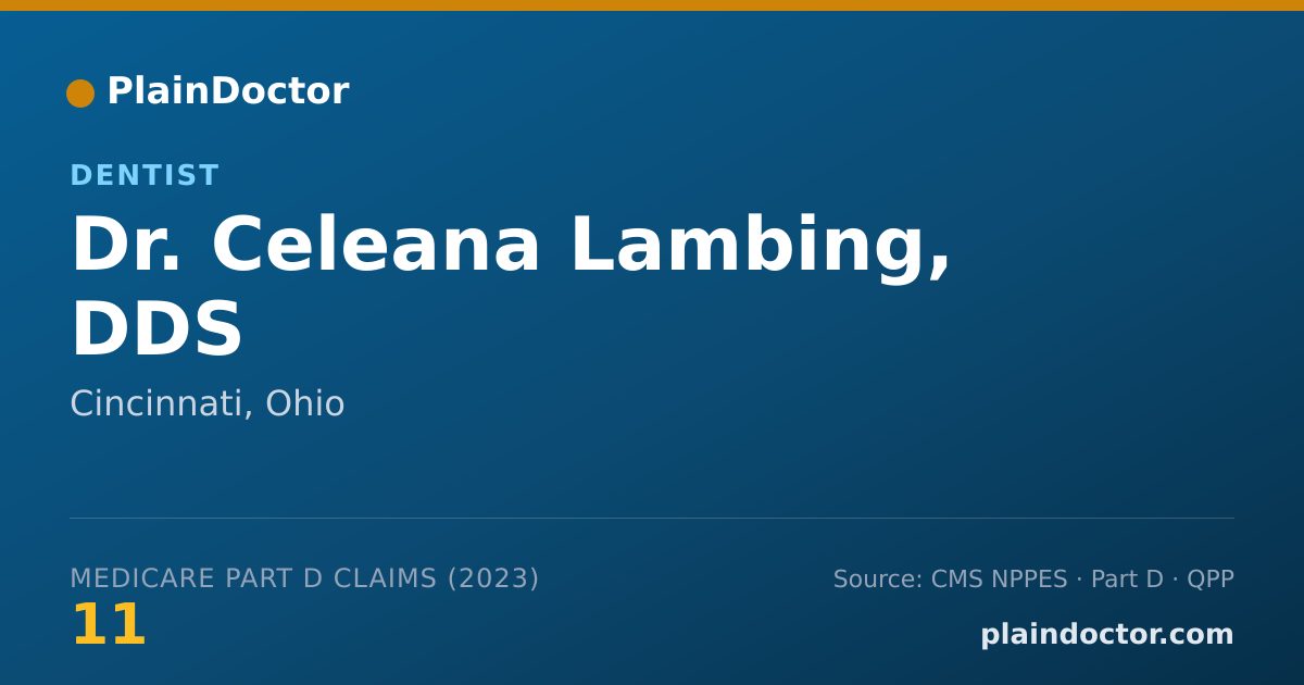 Shareable card for Celeana Lambing, DDS - Dentist, Cincinnati, OH