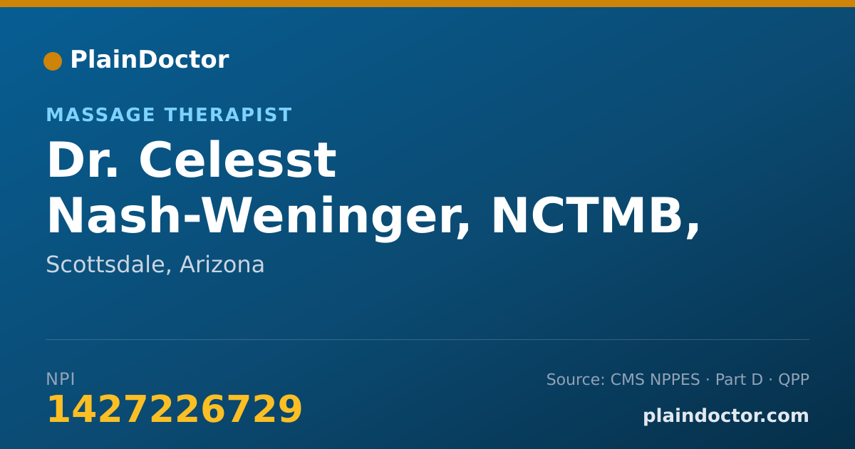 Shareable card for Celesst Nash-Weninger, NCTMB, LMT - Massage Therapist, Scottsdale, AZ